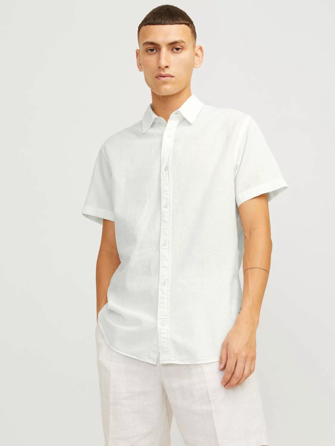 Jack & Jones Kurzarmhemd JJELINEN BLEND SHIRT SS SN günstig online kaufen