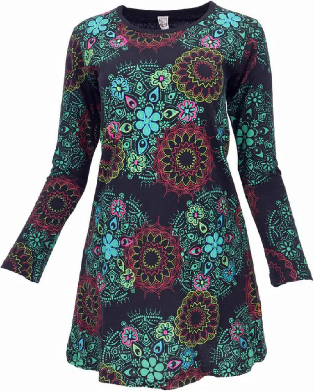 Guru-Shop Midikleid Besticktes Boho chic Minikleid, Tunika mit.. alternativ günstig online kaufen