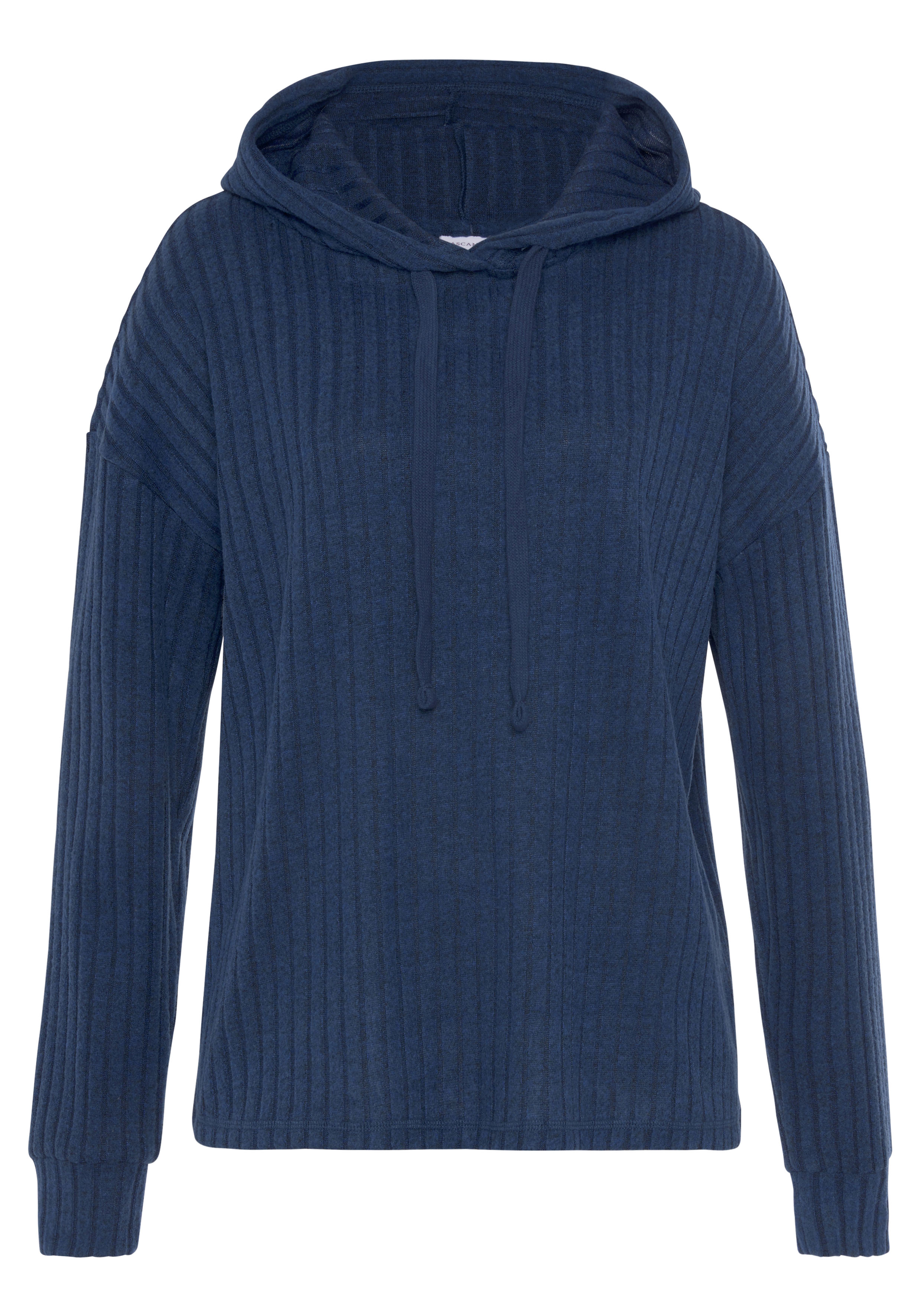 LASCANA Hoodie, Strickpullover mit Kapuze und in melierter Optik, Loungewea günstig online kaufen