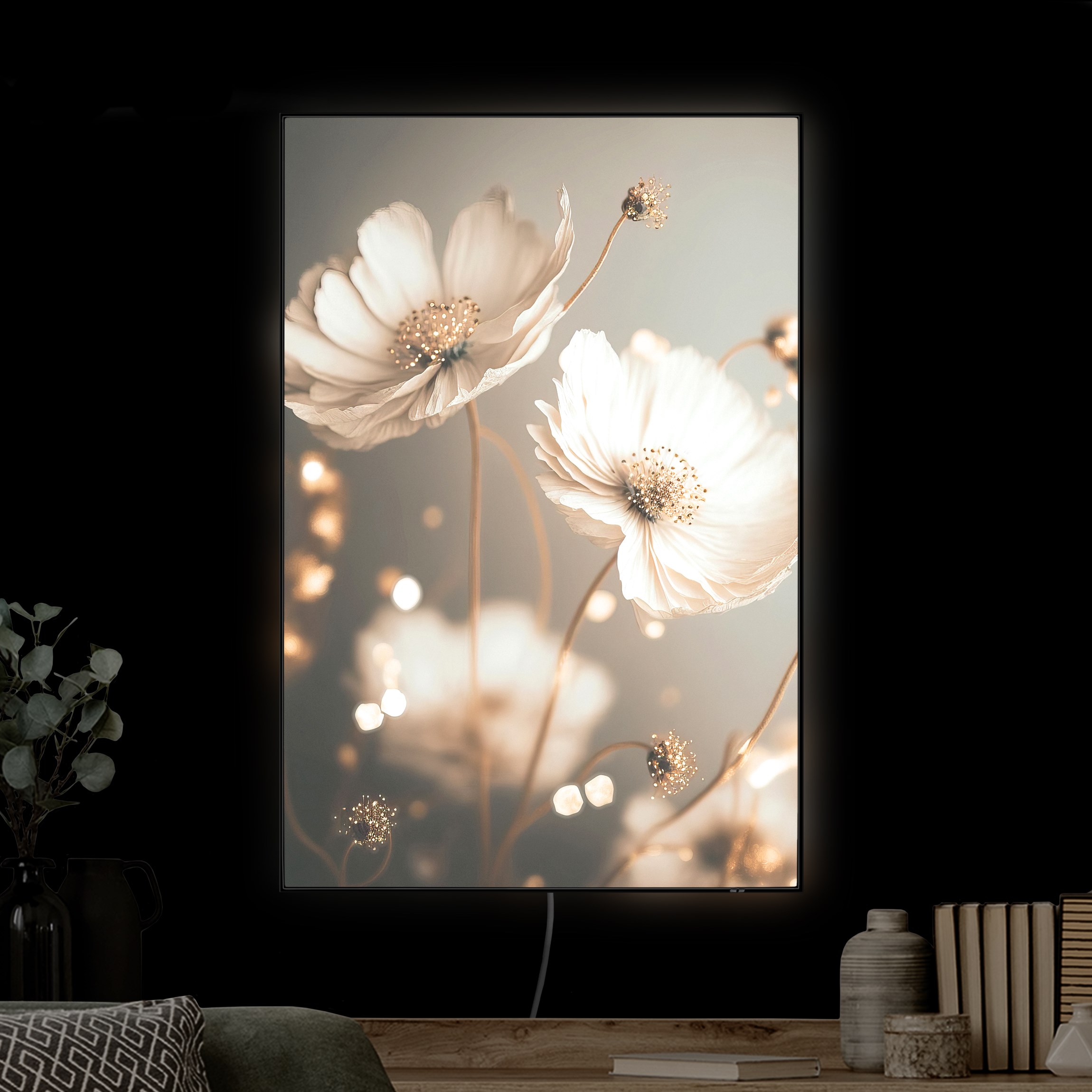 LED-Wechselbild Blumen mit Bokeh günstig online kaufen