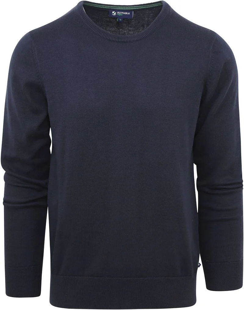 Suitable Respect Oinix Pullover O-Ausschnitt Navy - Größe L günstig online kaufen