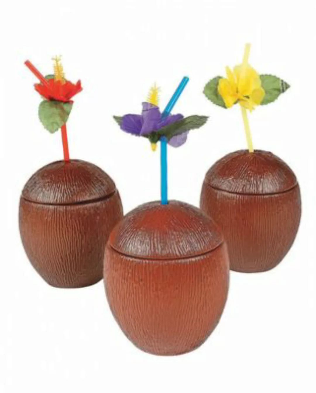 Tropischer Kokosnuss-Trinkbecher Partydeko braun günstig online kaufen