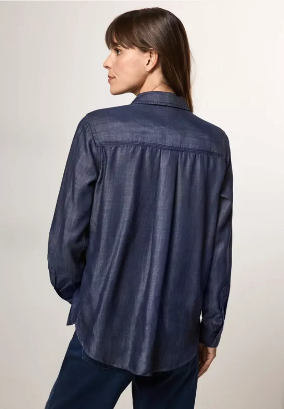 Bluse im Denim-Look günstig online kaufen