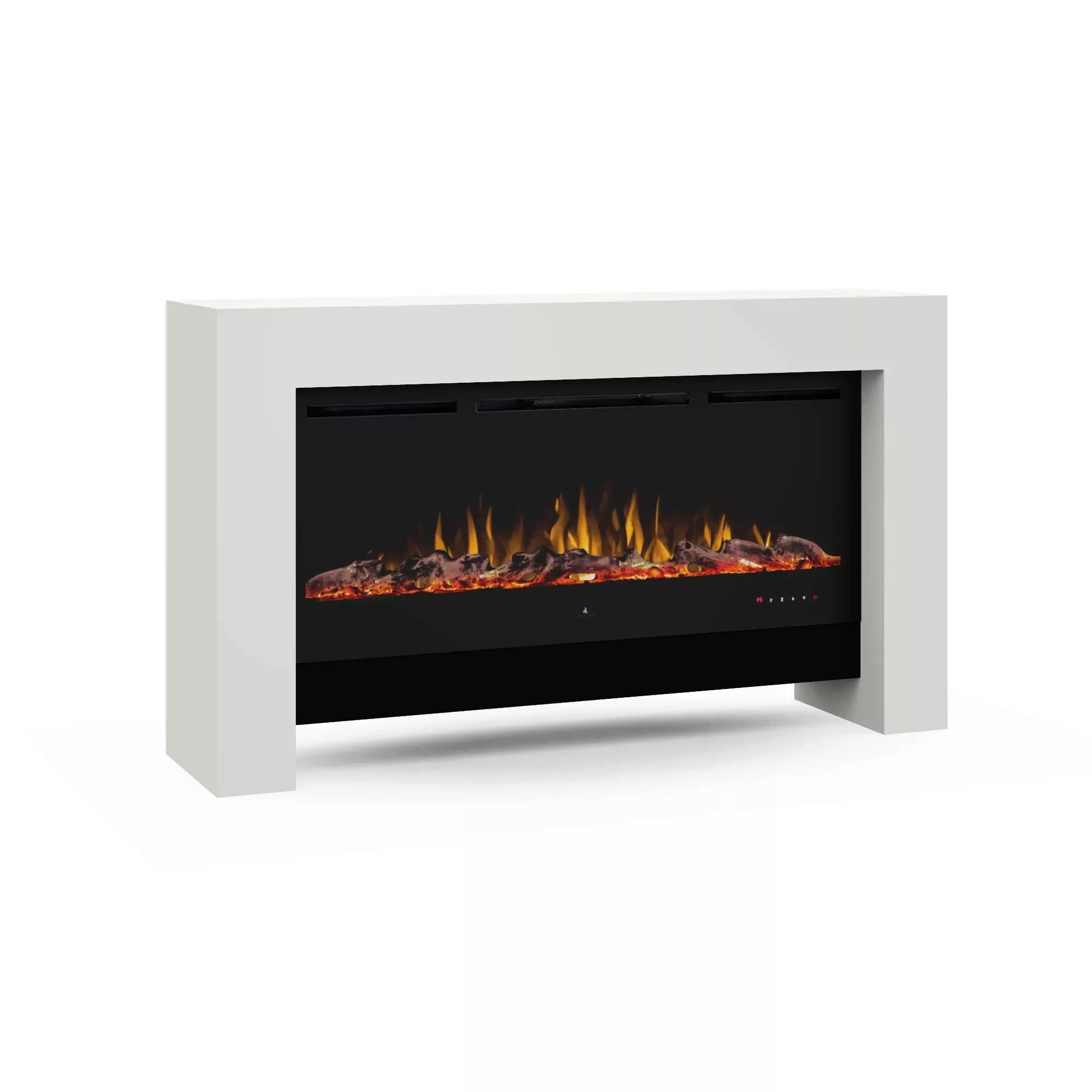 muenkel design bridge [moderner Optiflame Design Elektrokamin]: weiß (warm) günstig online kaufen