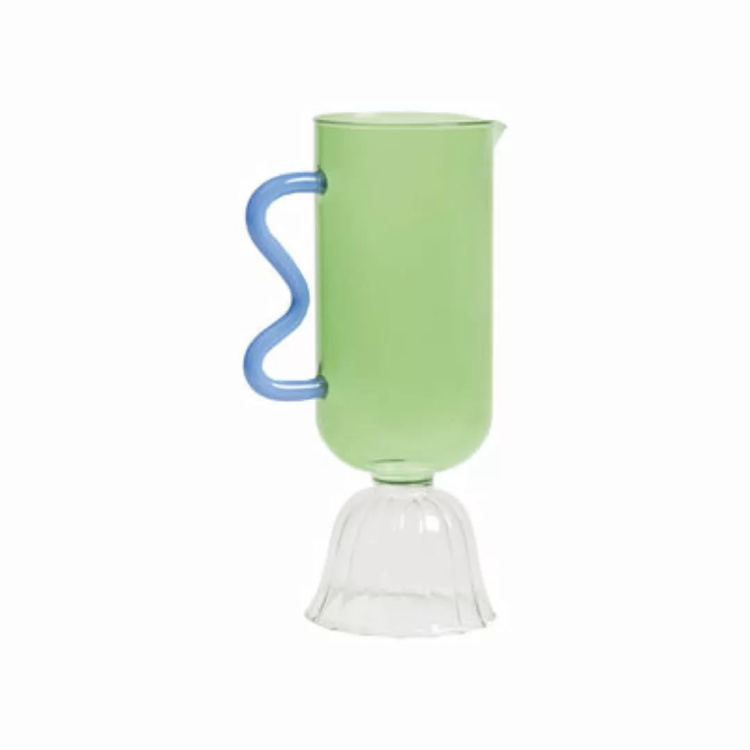 Karaffe Tulip glas grün / 0,7 L - & klevering - Grün günstig online kaufen
