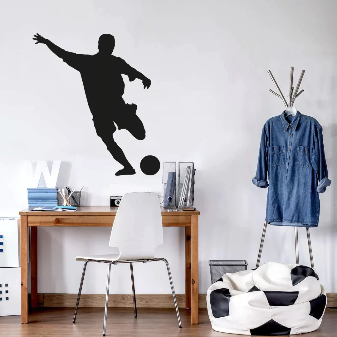 Wall-Art Wandtattoo »Fußball Aufkleber Kick it!«, (1 St.), selbstklebend, e günstig online kaufen