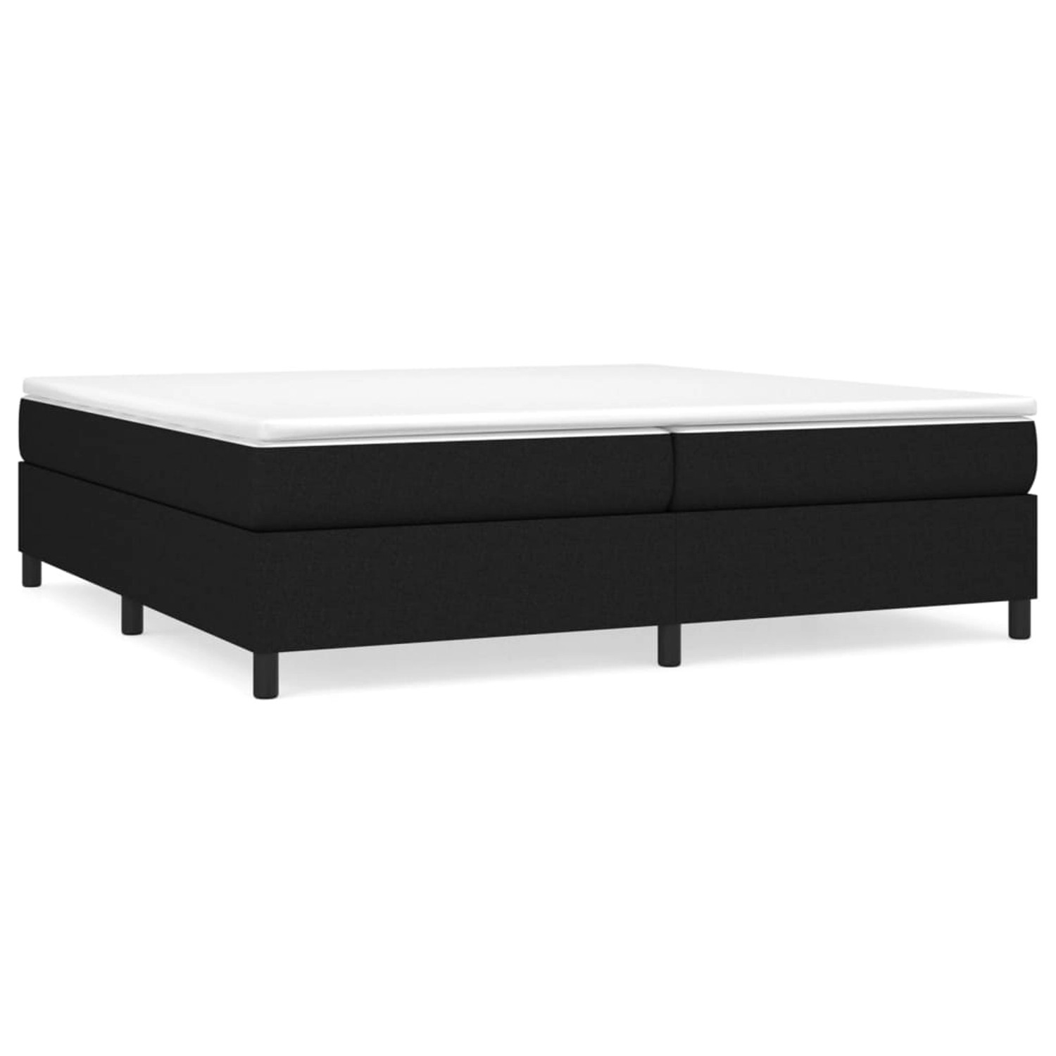 vidaXL Boxspringbett, Boxspringbett mit Matratze Schwarz 200x200 cm Stoff günstig online kaufen