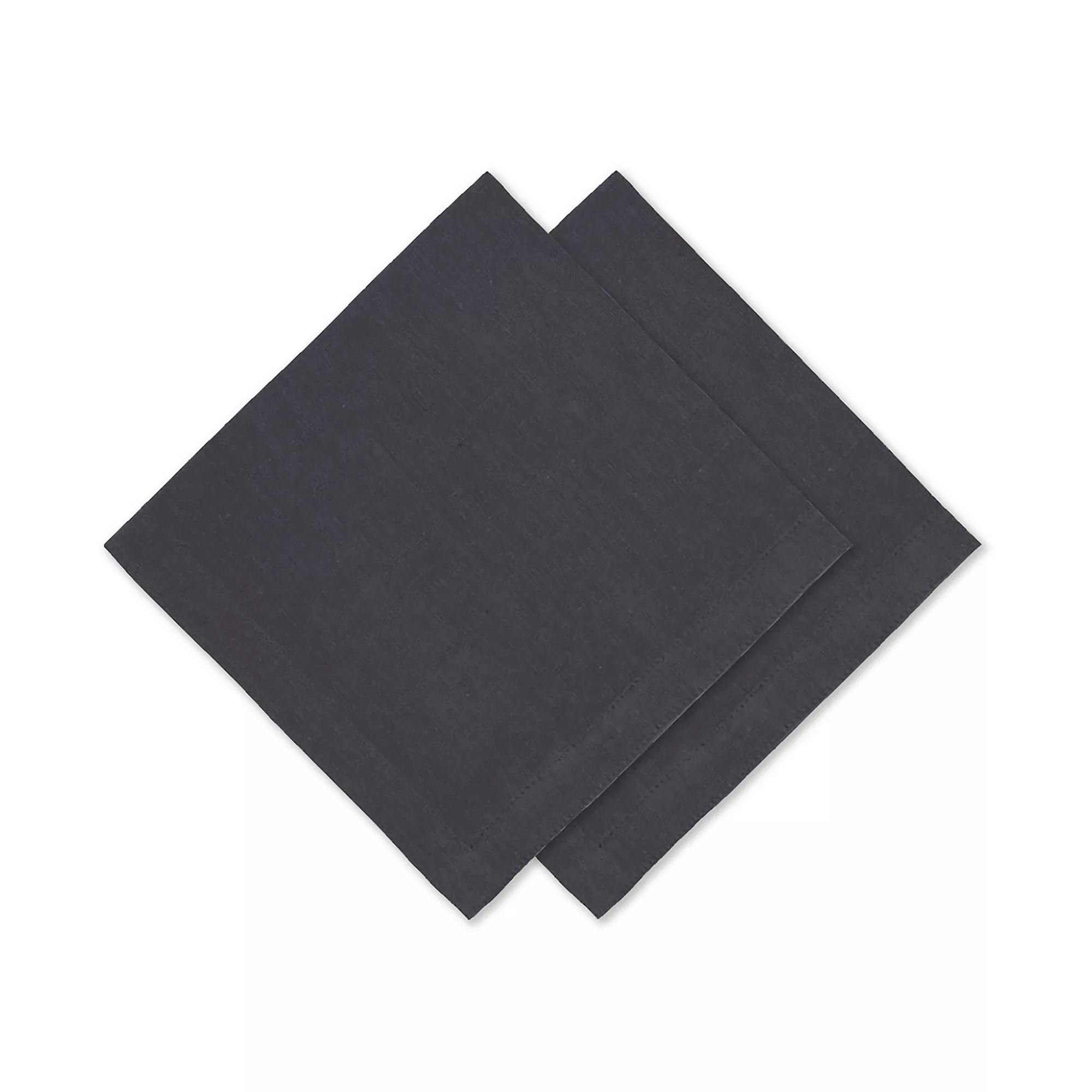 Collection - Leinen Serviette 2er Set - dunkelgrau/LxB 45x45cm günstig online kaufen