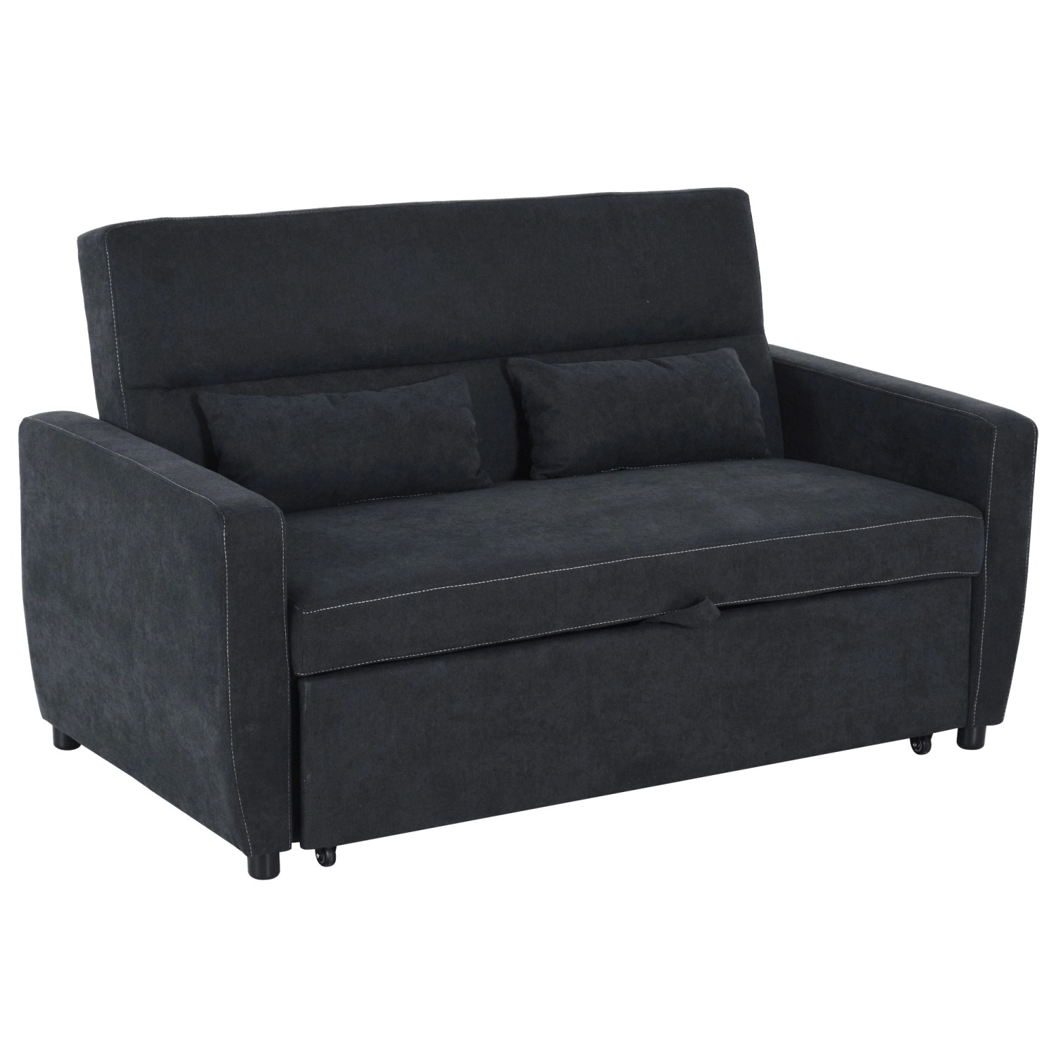 Schlafsofa 833-834 schwarz B/H/T: ca. 148x89x82 cm günstig online kaufen