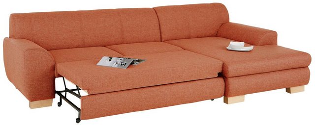 Home affaire Ecksofa "Nika L-Form", Polsterecke, Struktur fein oder Melrose günstig online kaufen