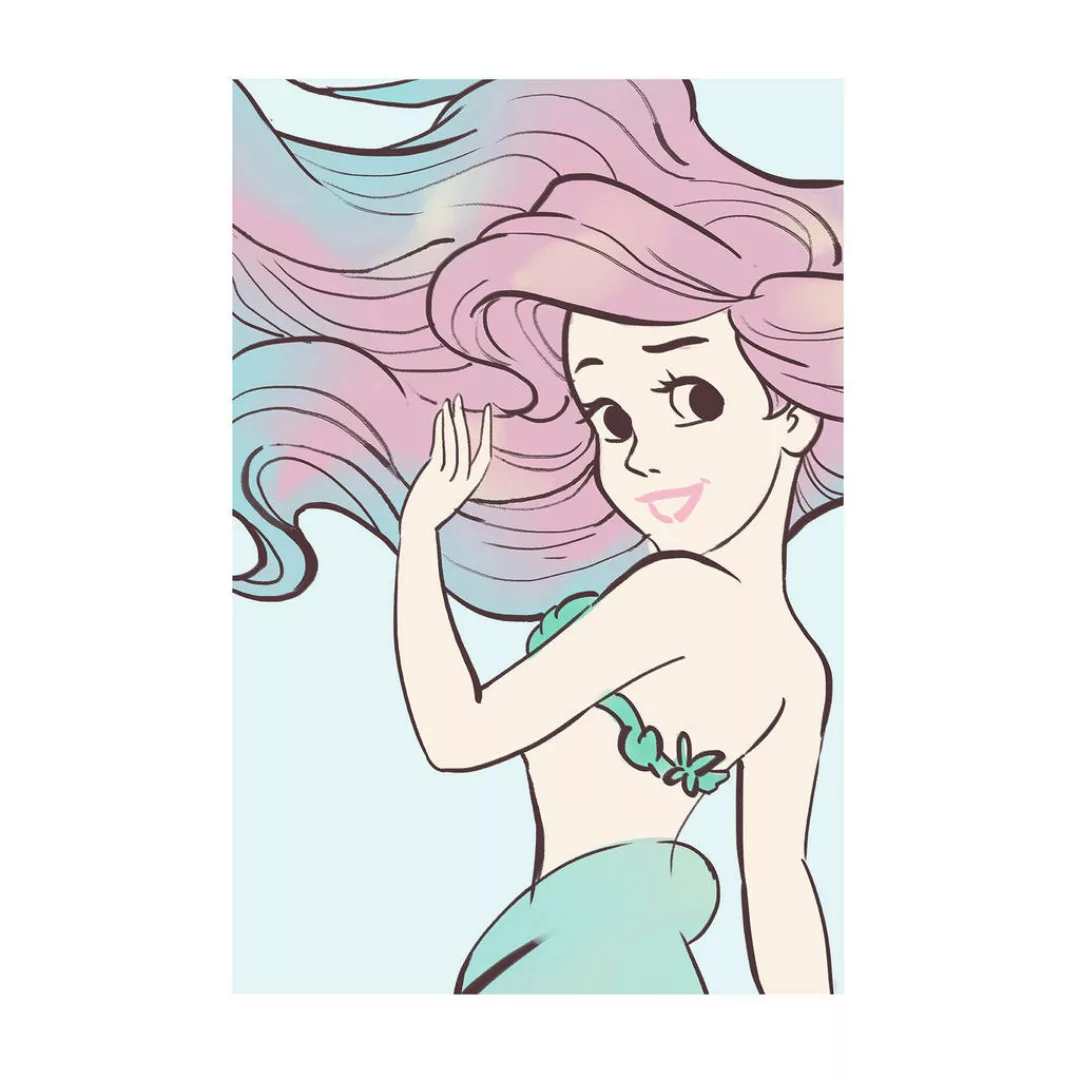 Komar Wandbild Ariel Aquarell Disney B/L: ca. 50x70 cm günstig online kaufen