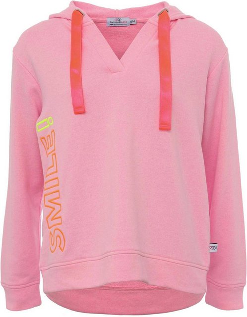 Zwillingsherz Sweatshirt Smile mit V-Ausschnitt, Frontprint durch das Wort günstig online kaufen