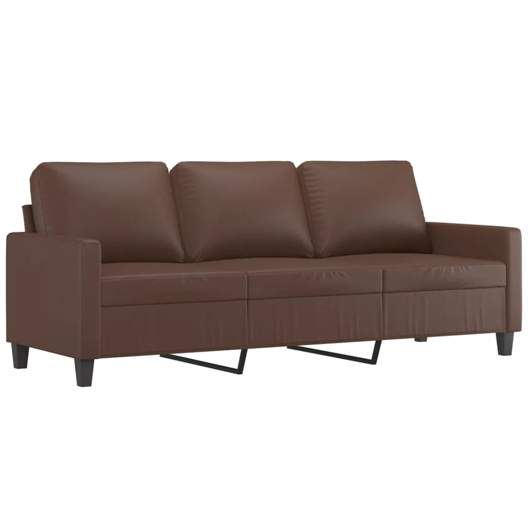 Vidaxl 3-sitzer-sofa Braun 180 Cm Kunstleder günstig online kaufen