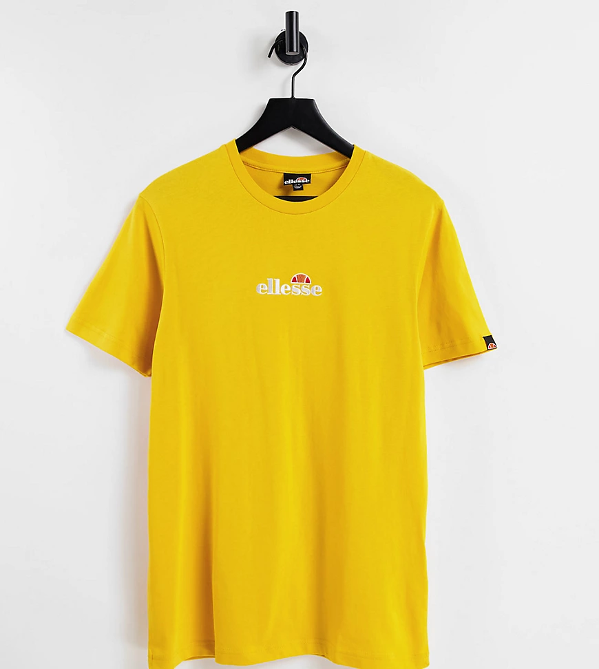 ellese – T-Shirt in Gelb mit kleinem, mittigem Logo, exklusiv bei ASOS günstig online kaufen