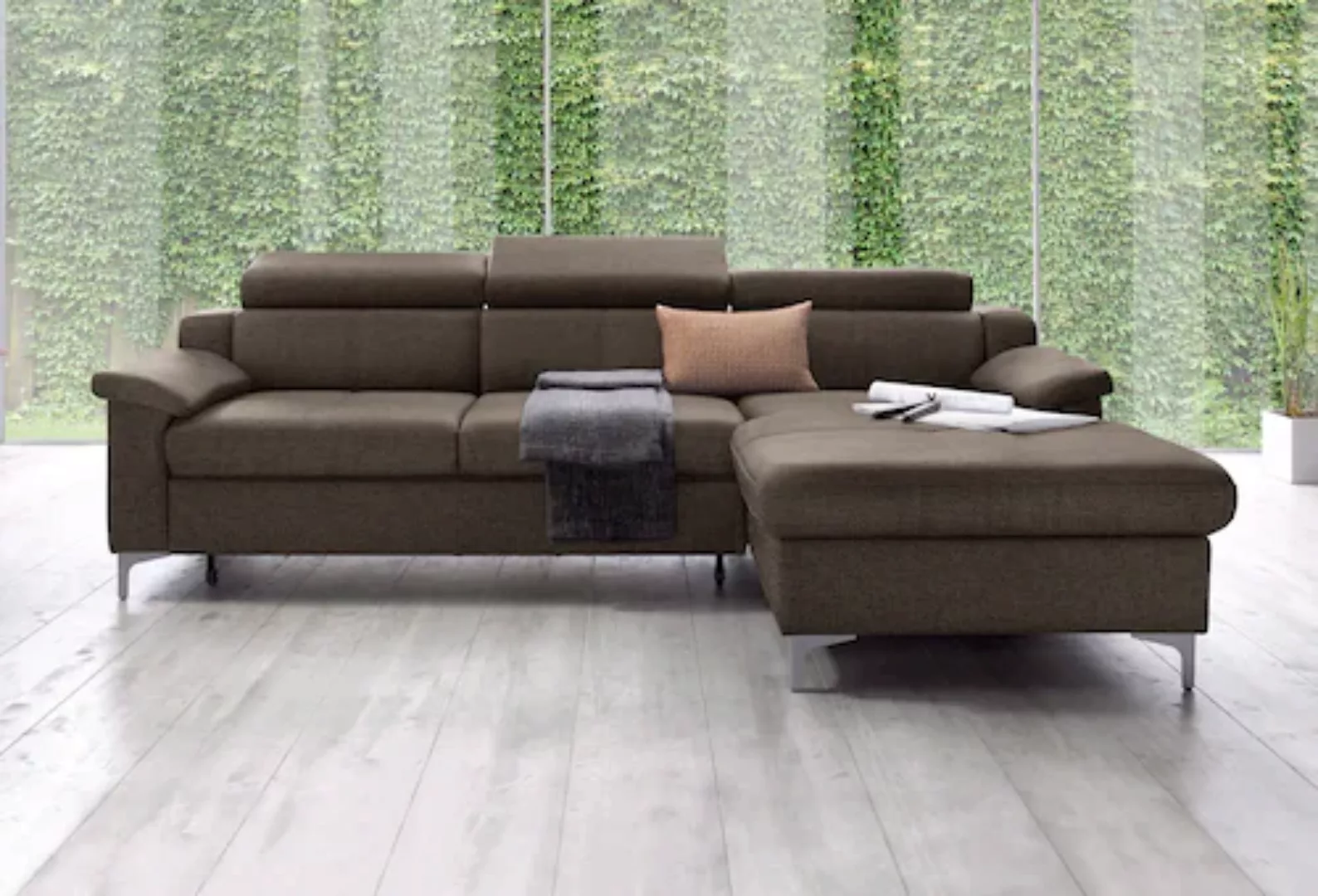 exxpo - sofa fashion Ecksofa Florenz, aktuelles Design, komfortabler Sitz u günstig online kaufen
