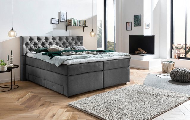 Belanoti Boxspringbett Lara (Boxspringbett 160x200 mit vier Schubladen Stau günstig online kaufen