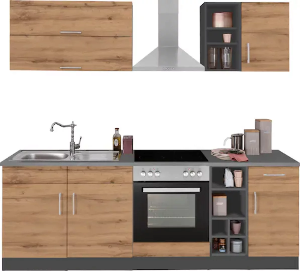 KOCHSTATION Küchenzeile »KS-Colmar«, ohne E-Geräte, Breite 240 cm günstig online kaufen