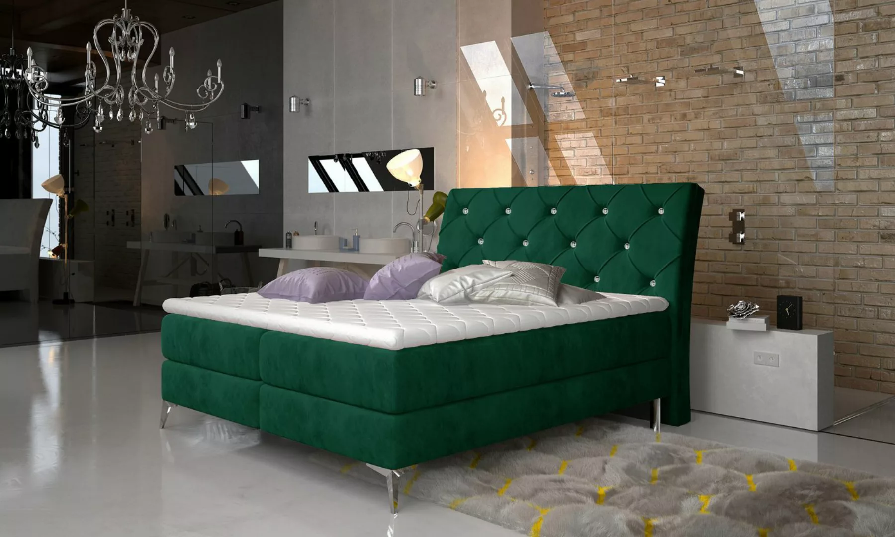 ALTDECOR Boxspringbett NOBL (Bettkasten, H3 Matratze Bonellfederung, Topper günstig online kaufen