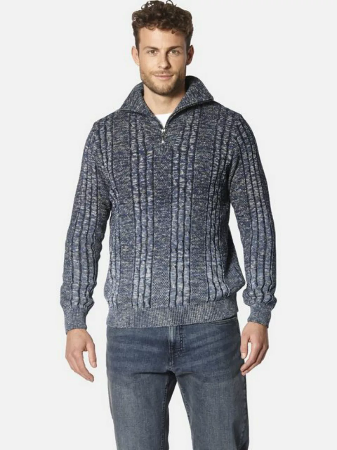 Babista Strickpullover SIMOTEZZI mit Zipper am Troyerkragen günstig online kaufen