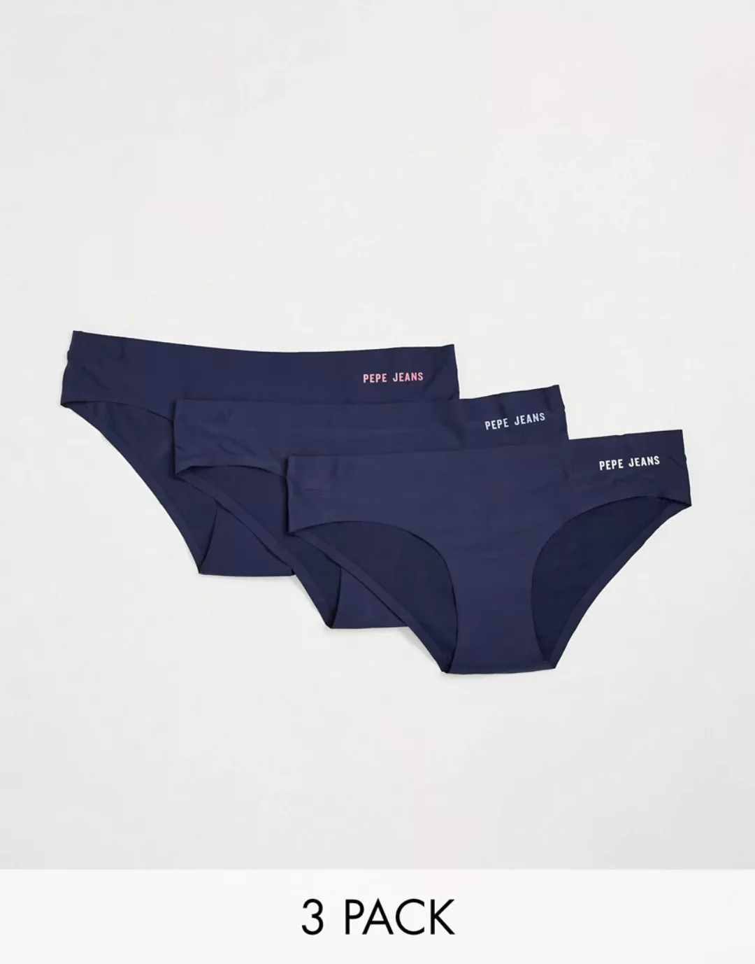 Pepe Jeans – Lucias – Slips in Marineblau im 3er-Pack günstig online kaufen