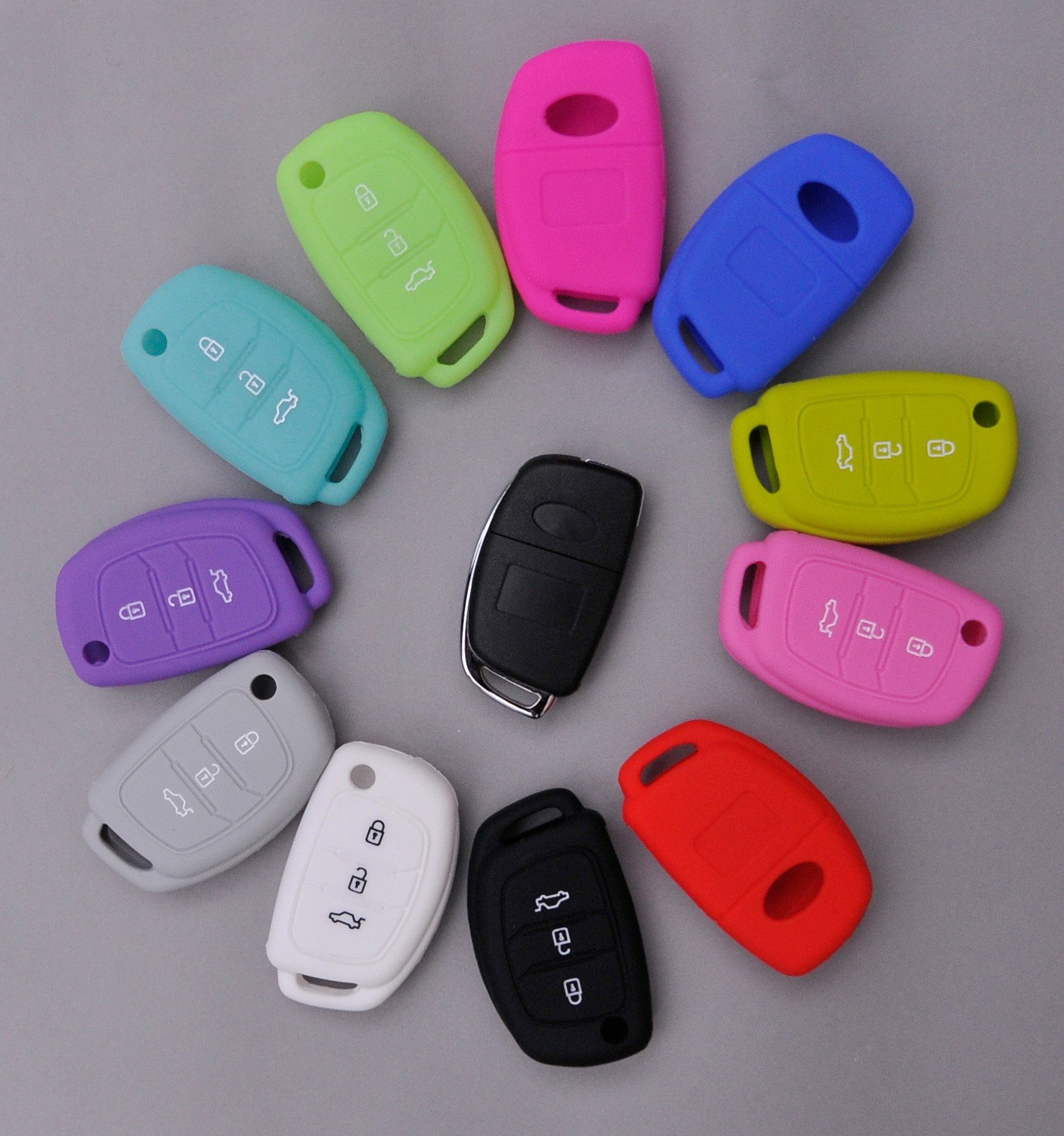 mt-key Schlüsseltasche Autoschlüssel Softcase Silikon Schutzhülle günstig online kaufen