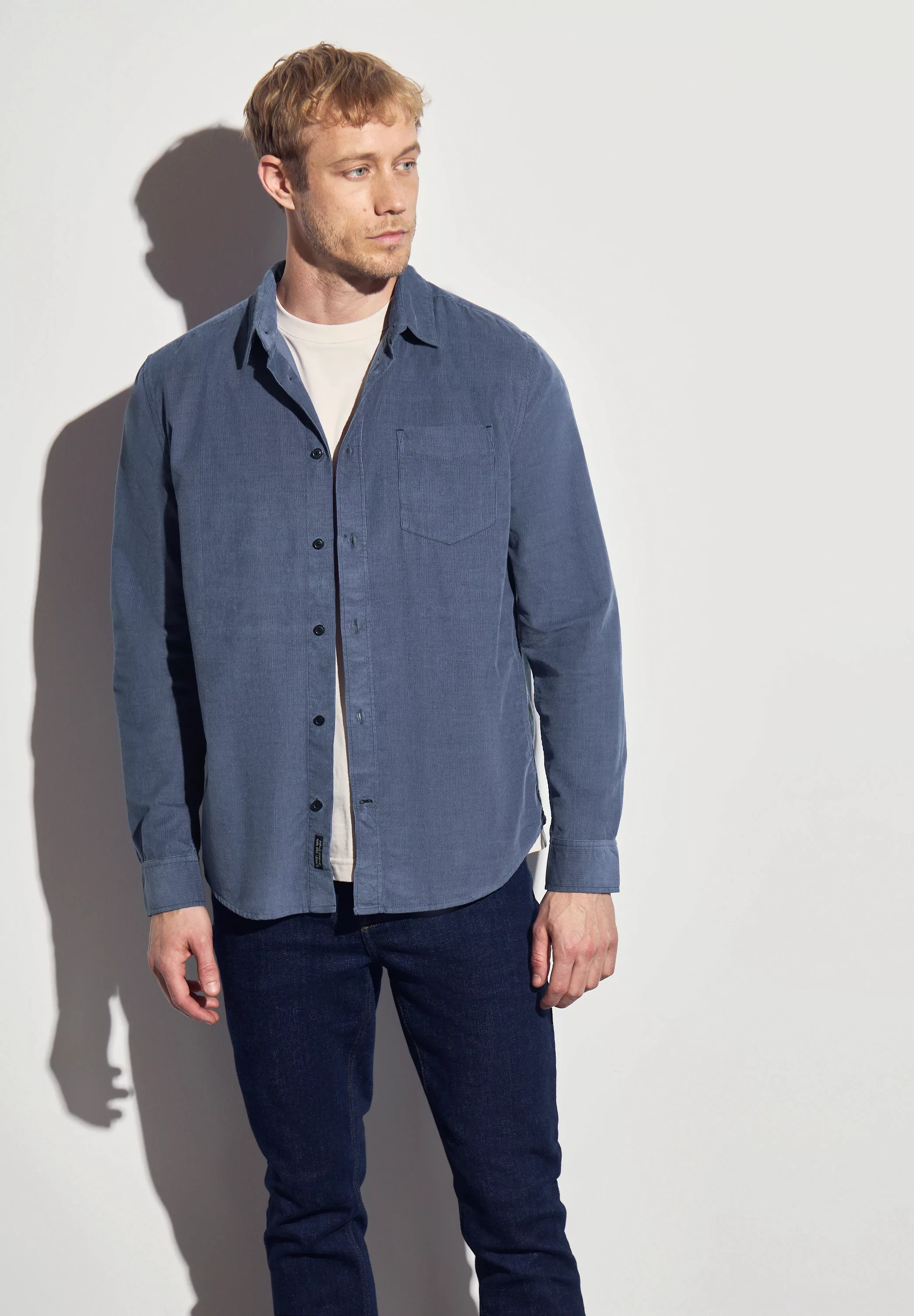 STREET ONE MEN Langarmhemd, aus reiner Baumwolle günstig online kaufen