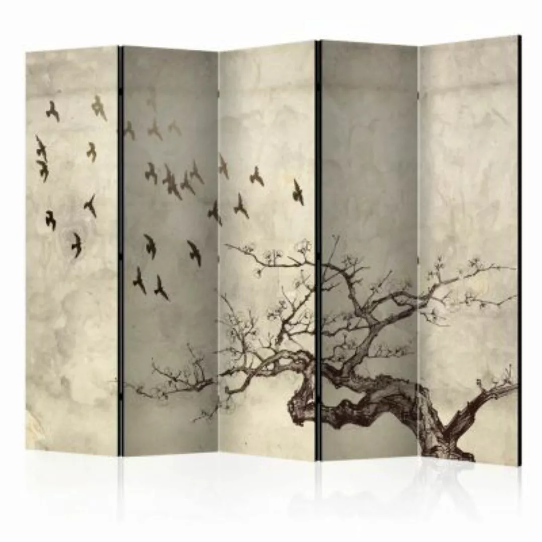 artgeist Paravent Flock of birds II [Room Dividers] schwarz/beige Gr. 225 x günstig online kaufen