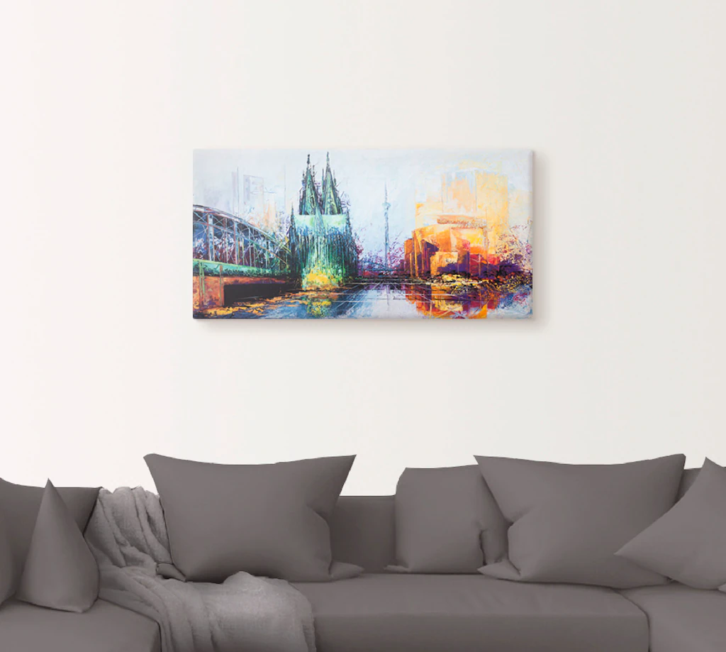Artland Wandbild "Köln Skyline", Deutschland, (1 St.), als Leinwandbild, Po günstig online kaufen