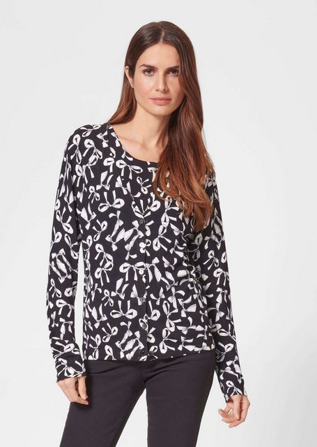 MADELEINE Strickjacke Strickjacke mit Schleifen-Print günstig online kaufen