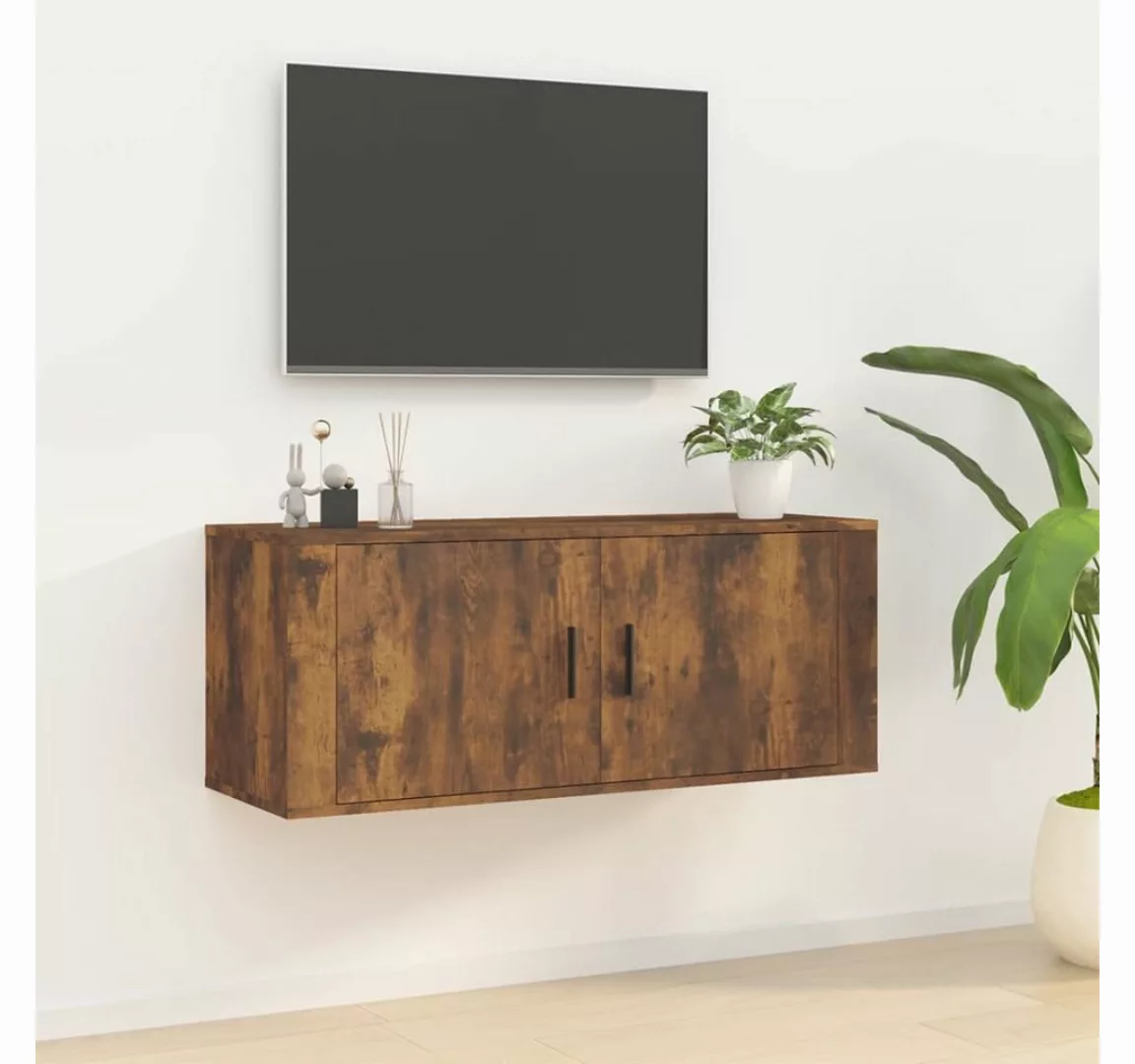 furnicato TV-Schrank TV-Wandschrank Räuchereiche 100x34,5x40 cm günstig online kaufen