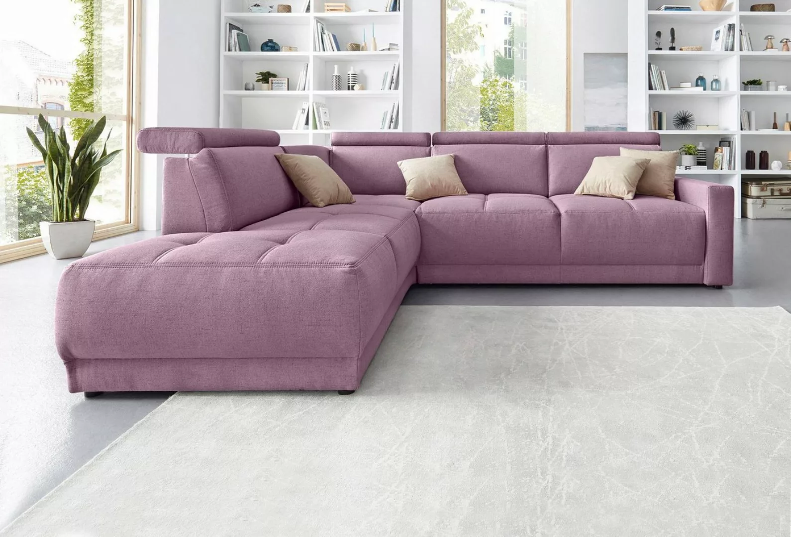 DOMO collection Ecksofa »Ava L-Form«, mit Ottomane, Federkern wahlweise mit günstig online kaufen