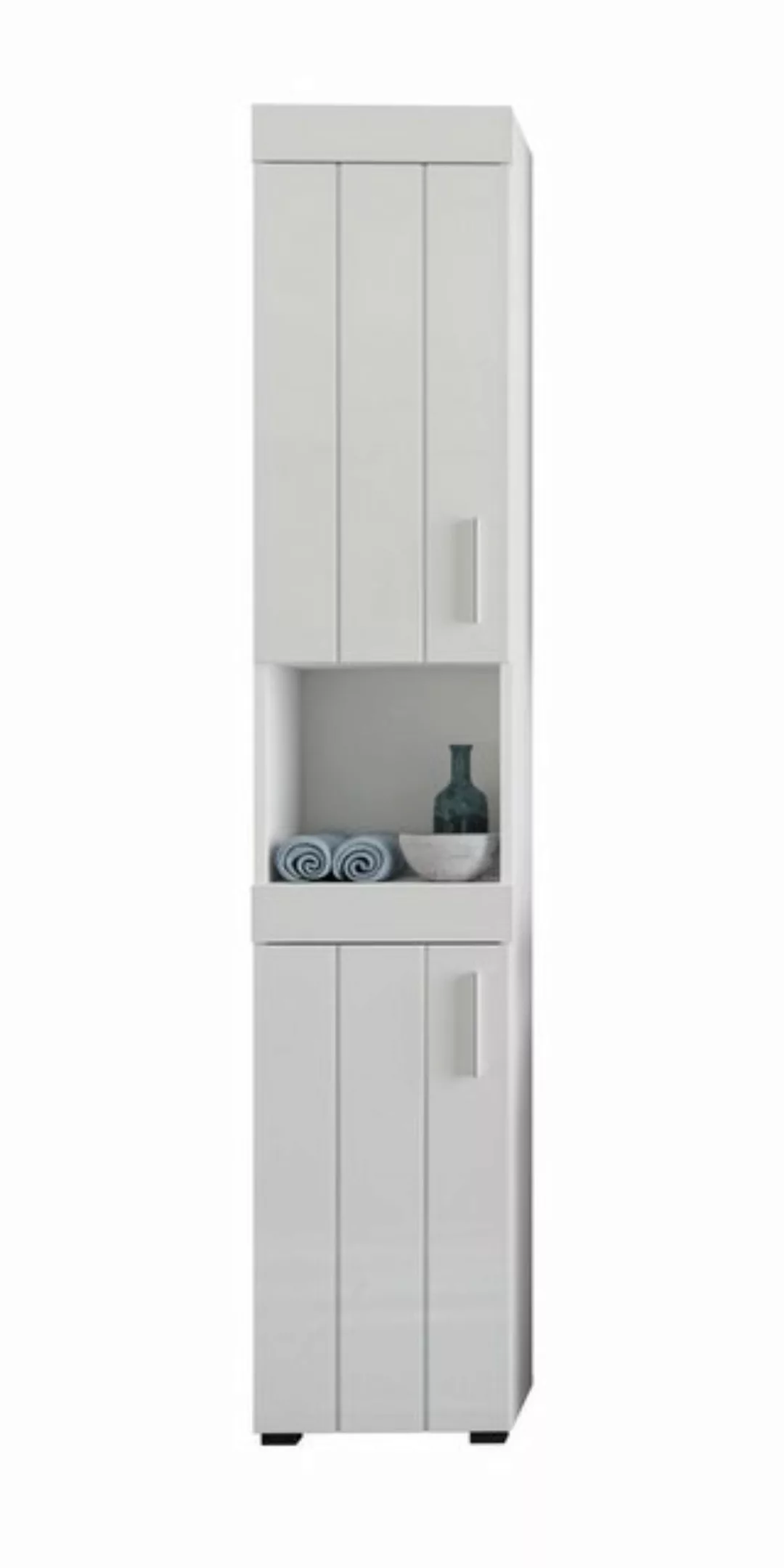 furnling Hochschrank Amsterdam 36 x 190 x 32 cm in Hochglanz weiß, Schrank günstig online kaufen