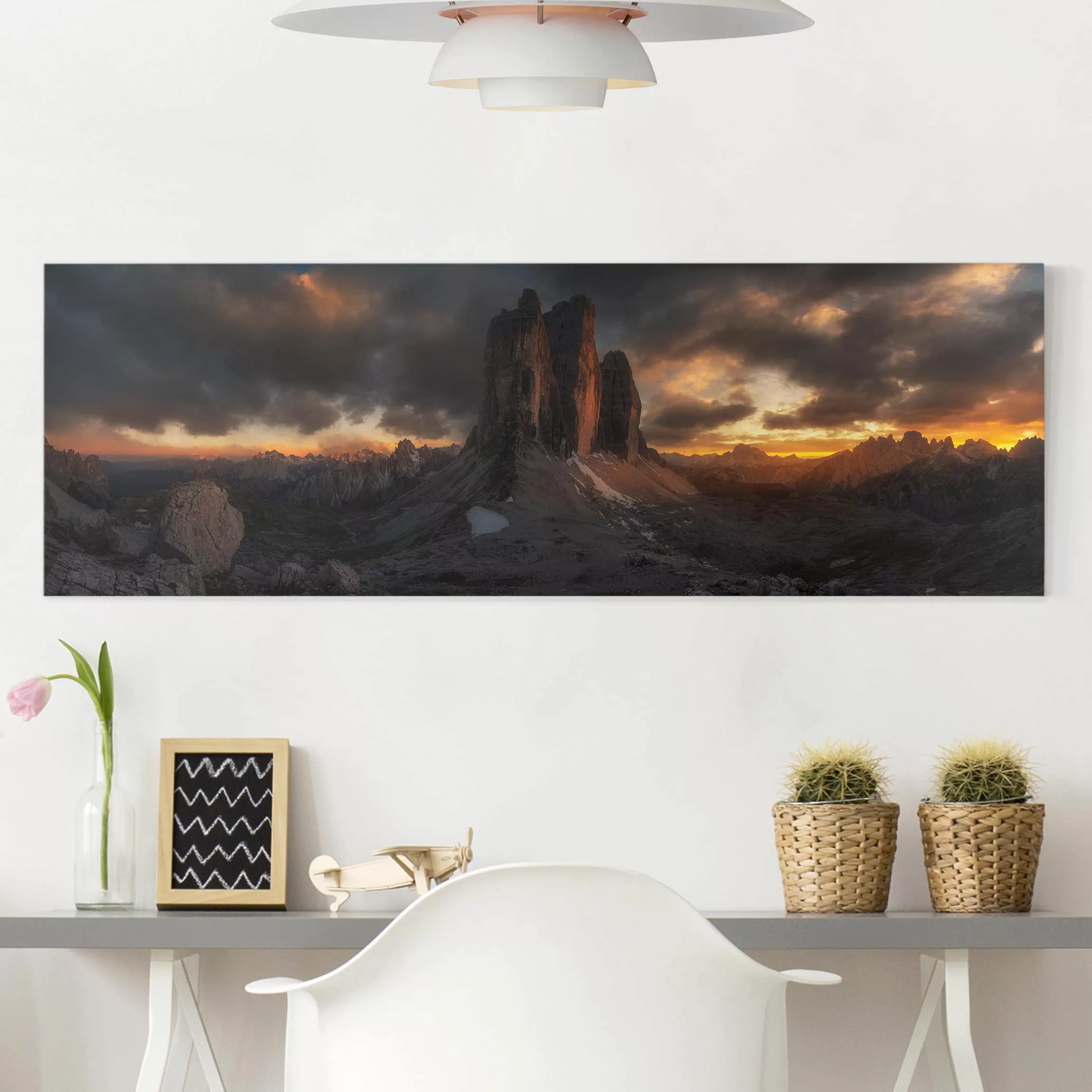 Leinwandbild - Panorama Drei Zinnen günstig online kaufen