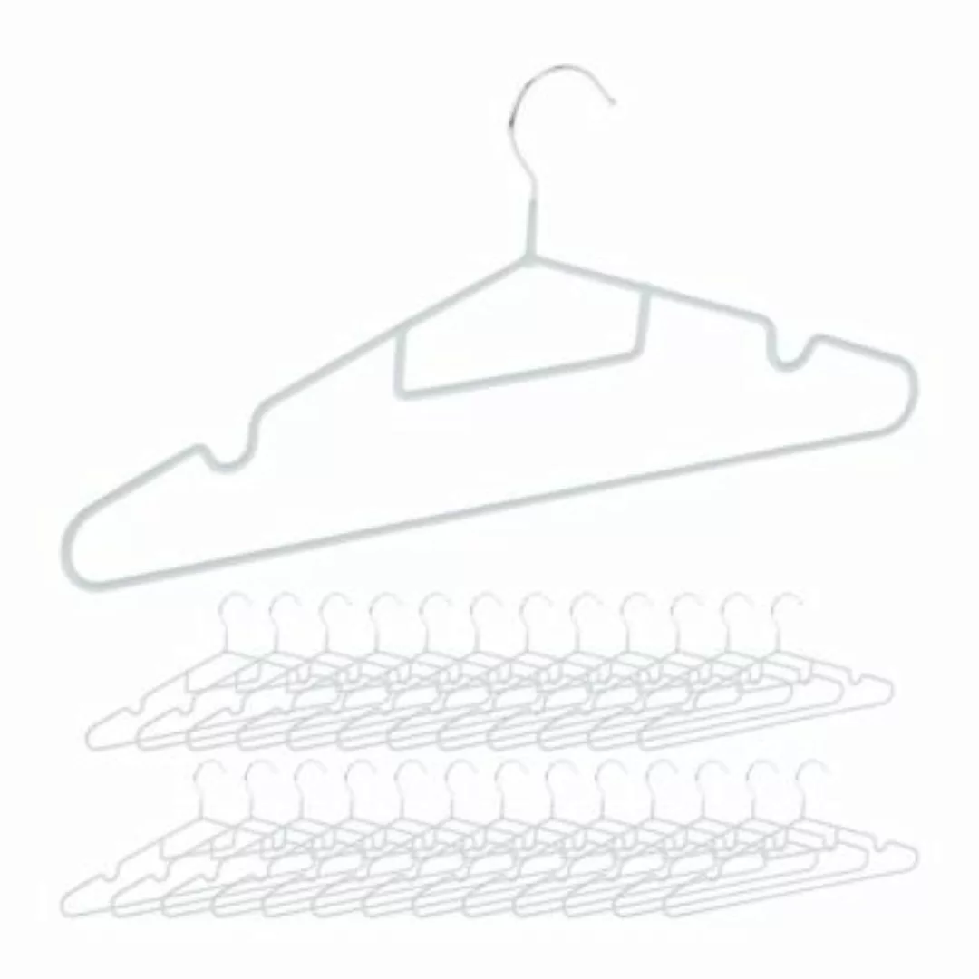 relaxdays Gummierte Kleiderbügel im 24er Set grau günstig online kaufen