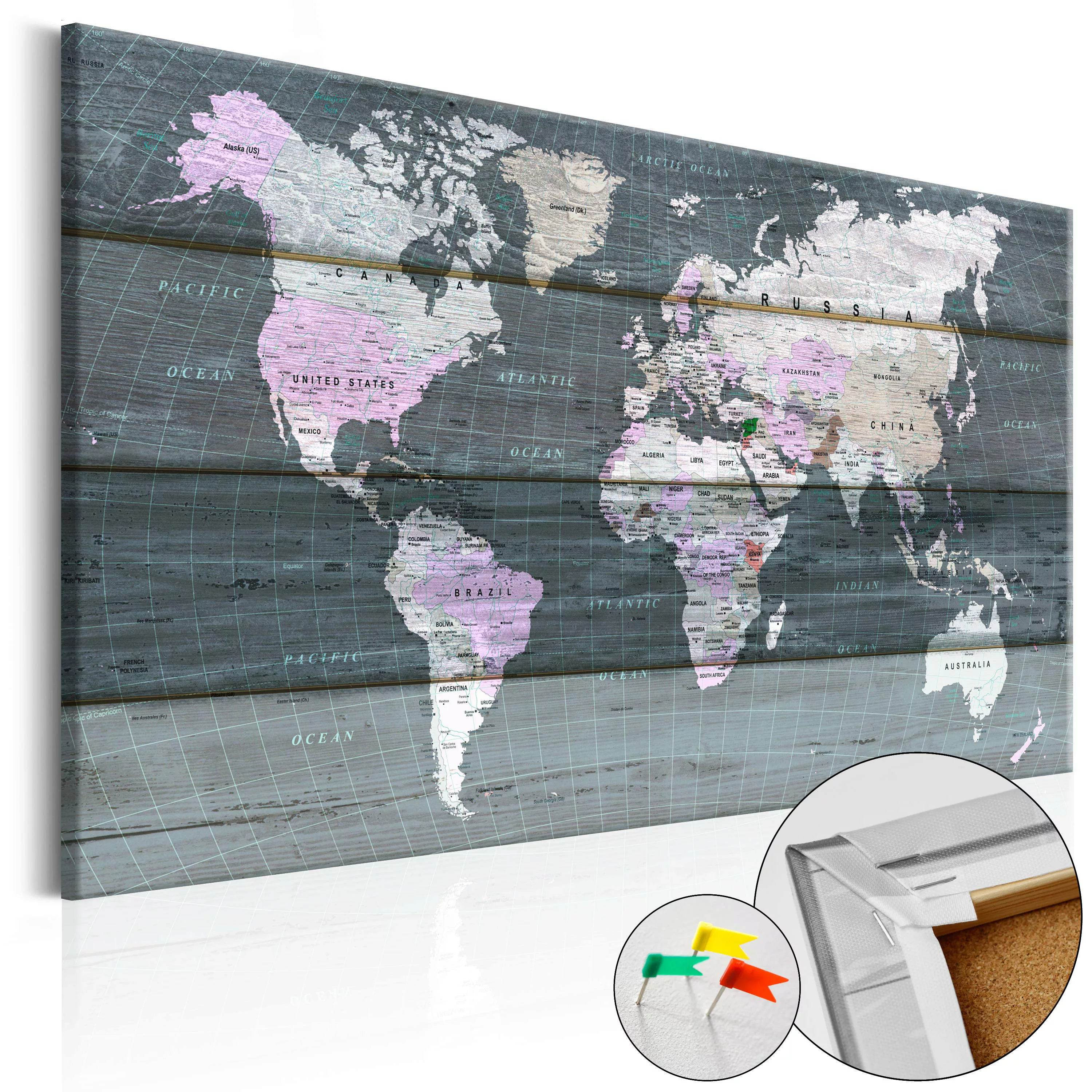 Korkbild - Journey Through The World [cork Map] günstig online kaufen