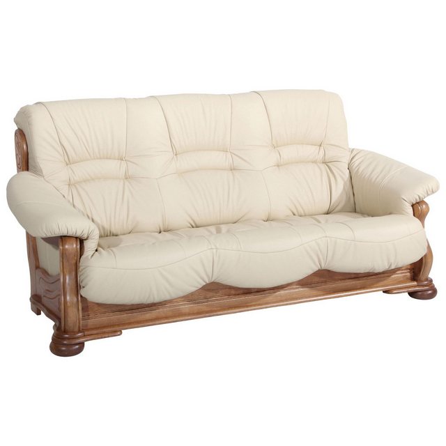 58 aufm Kessel Sofa 3-Sitzer Katlin Bezug Echtleder Eiche rustikal P43 / be günstig online kaufen