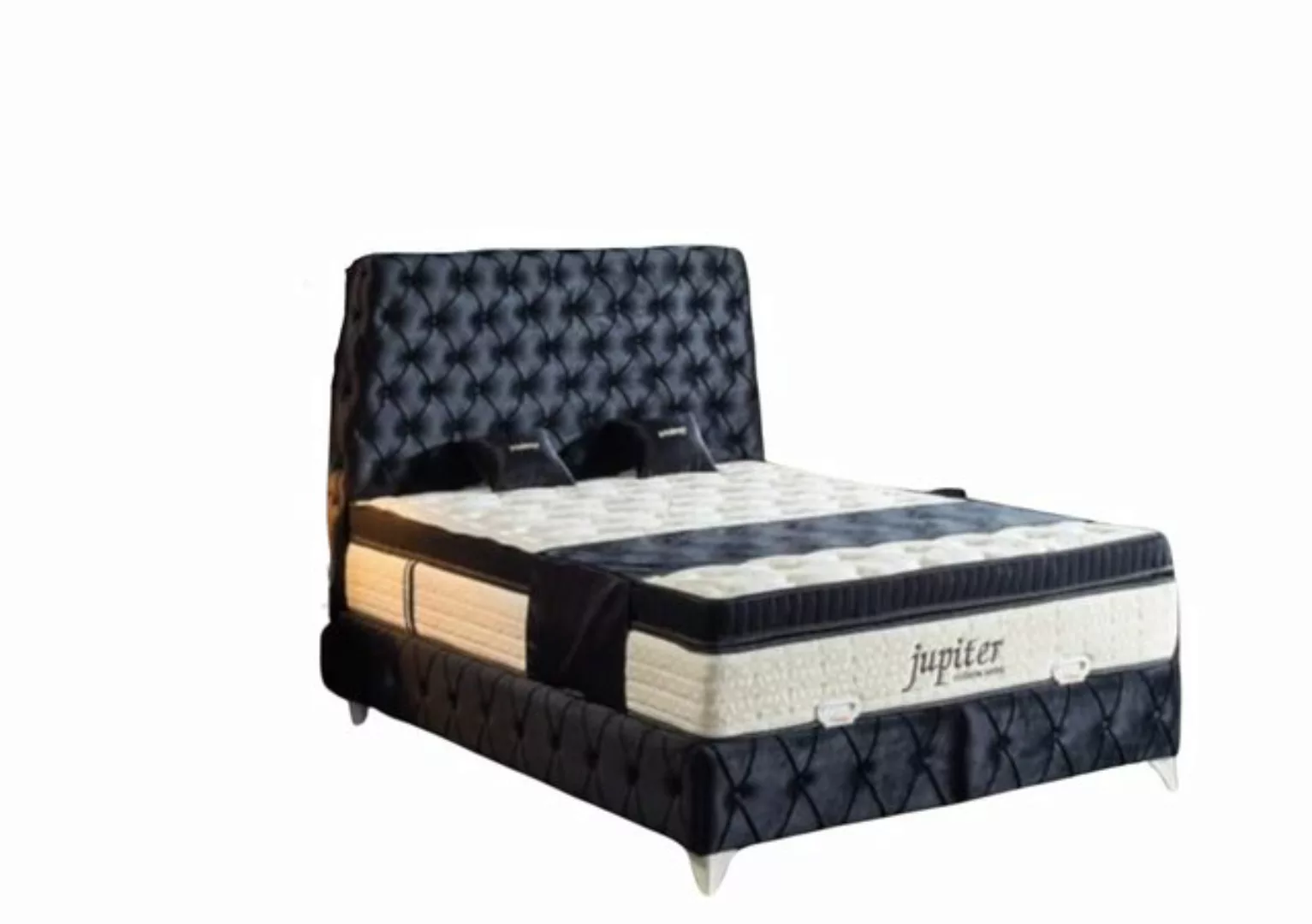 Villa Möbel Boxspringbett JUPITER (Bett Set, Bettset), Bettkasten mit XXL S günstig online kaufen