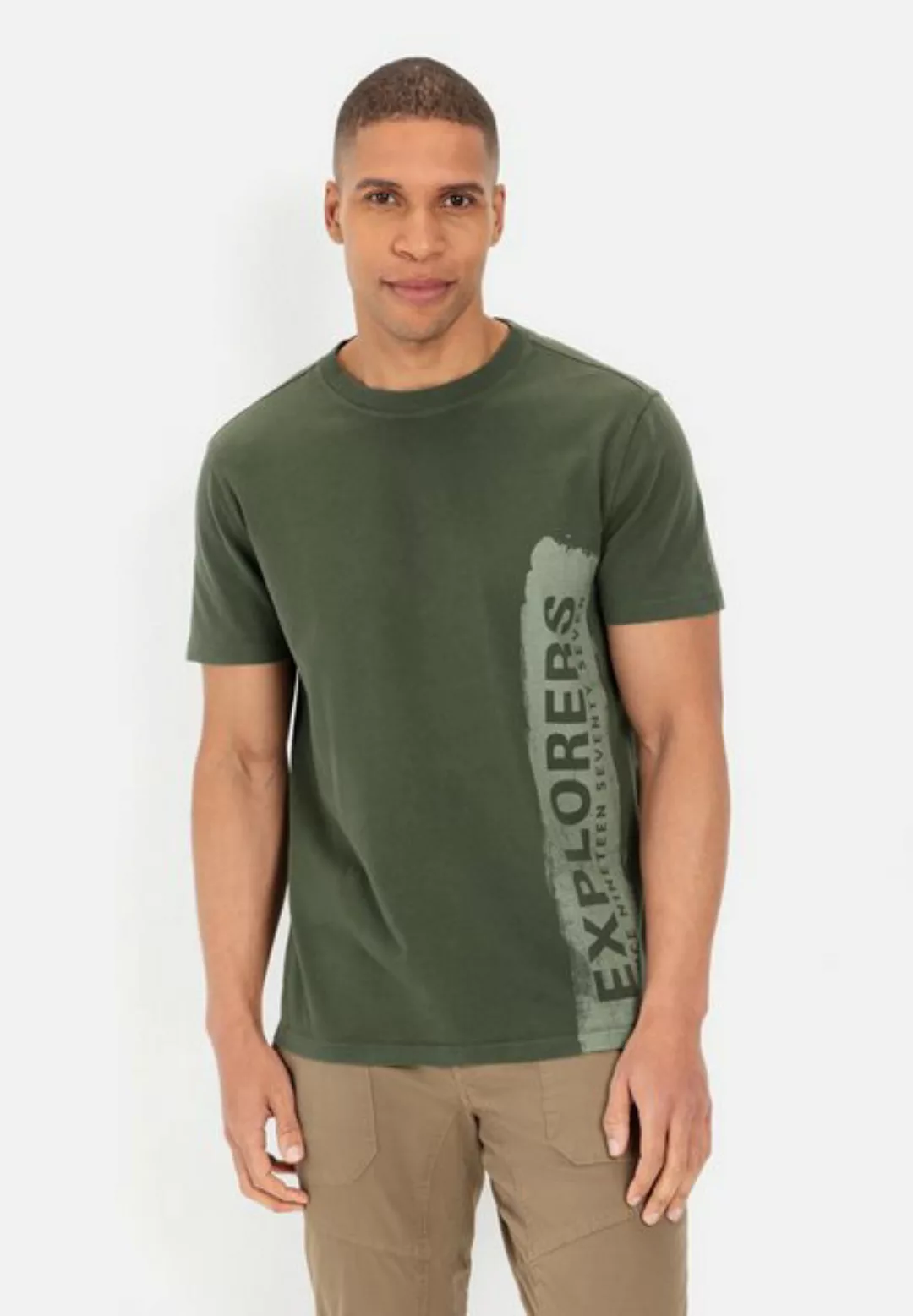 camel active T-Shirt mit Sarafinokragen günstig online kaufen