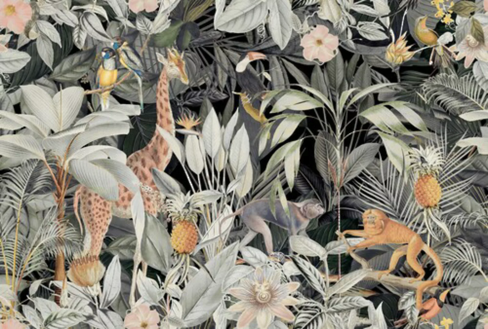 living walls Fototapete »ARTist Nostalgic Animals«, Vlies, Wand, Schräge günstig online kaufen