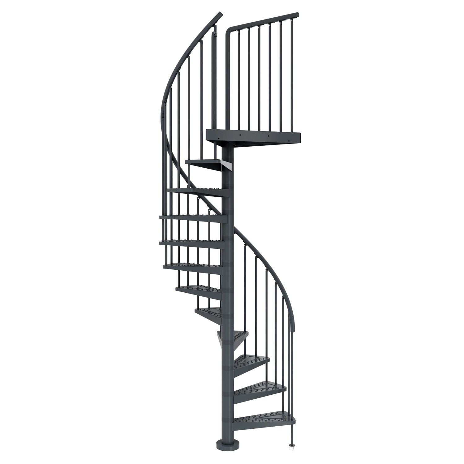 Dolle Außenspindeltreppe Gardenspin Ø 125 cm Anthrazit mit 16 Stufen günstig online kaufen
