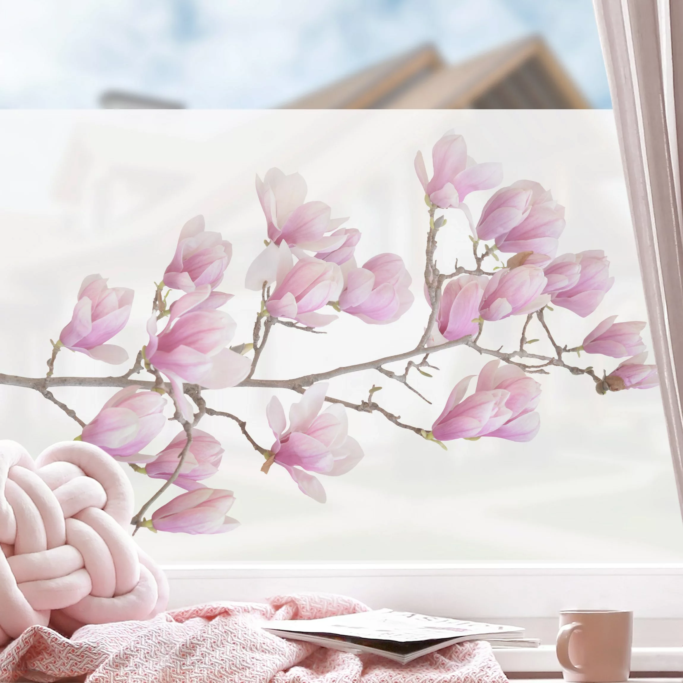 Fensterfolie Magnolienzweig günstig online kaufen