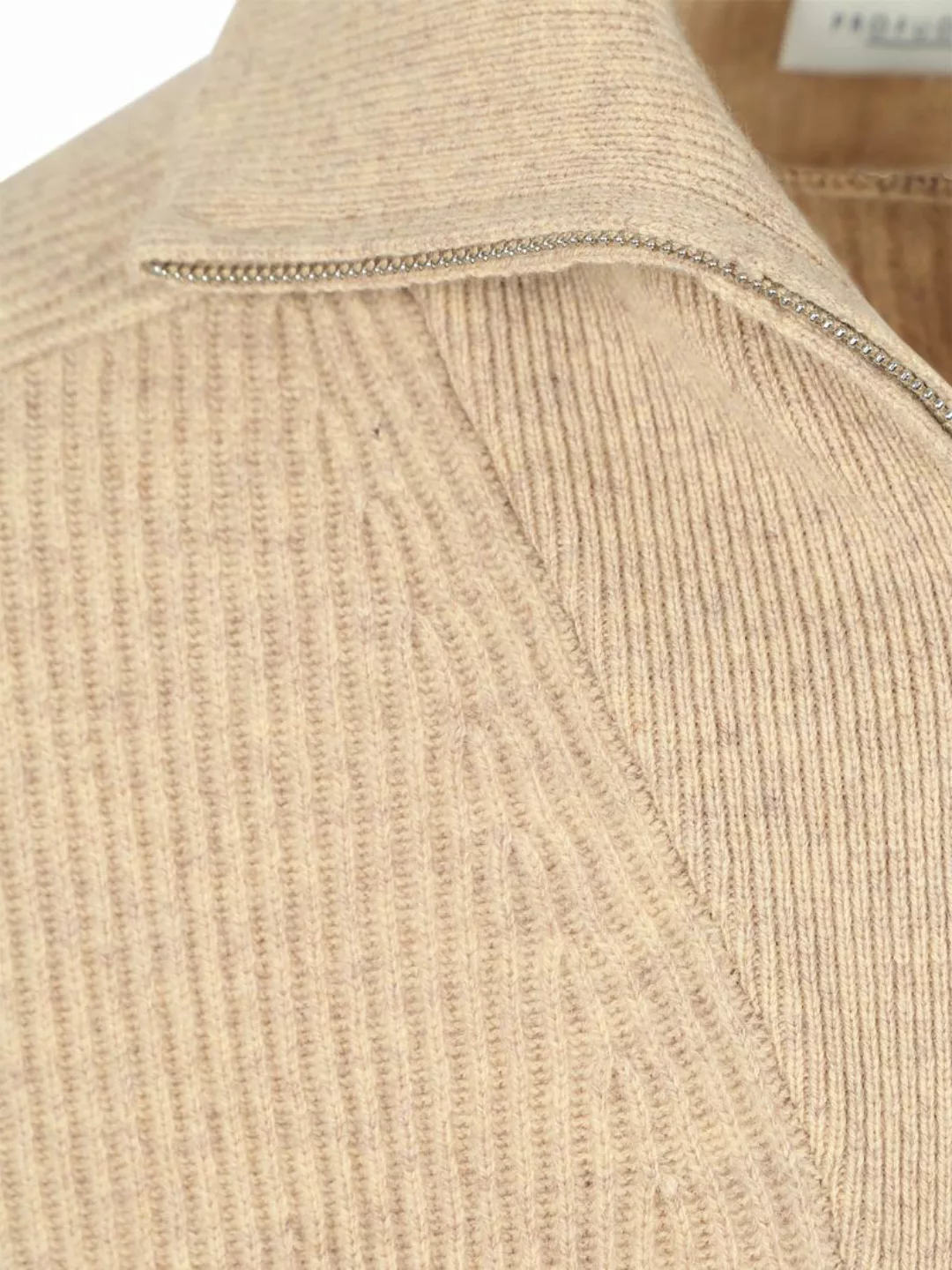 Profuomo Half Zip Pullover Wolle Sand - Größe XL günstig online kaufen