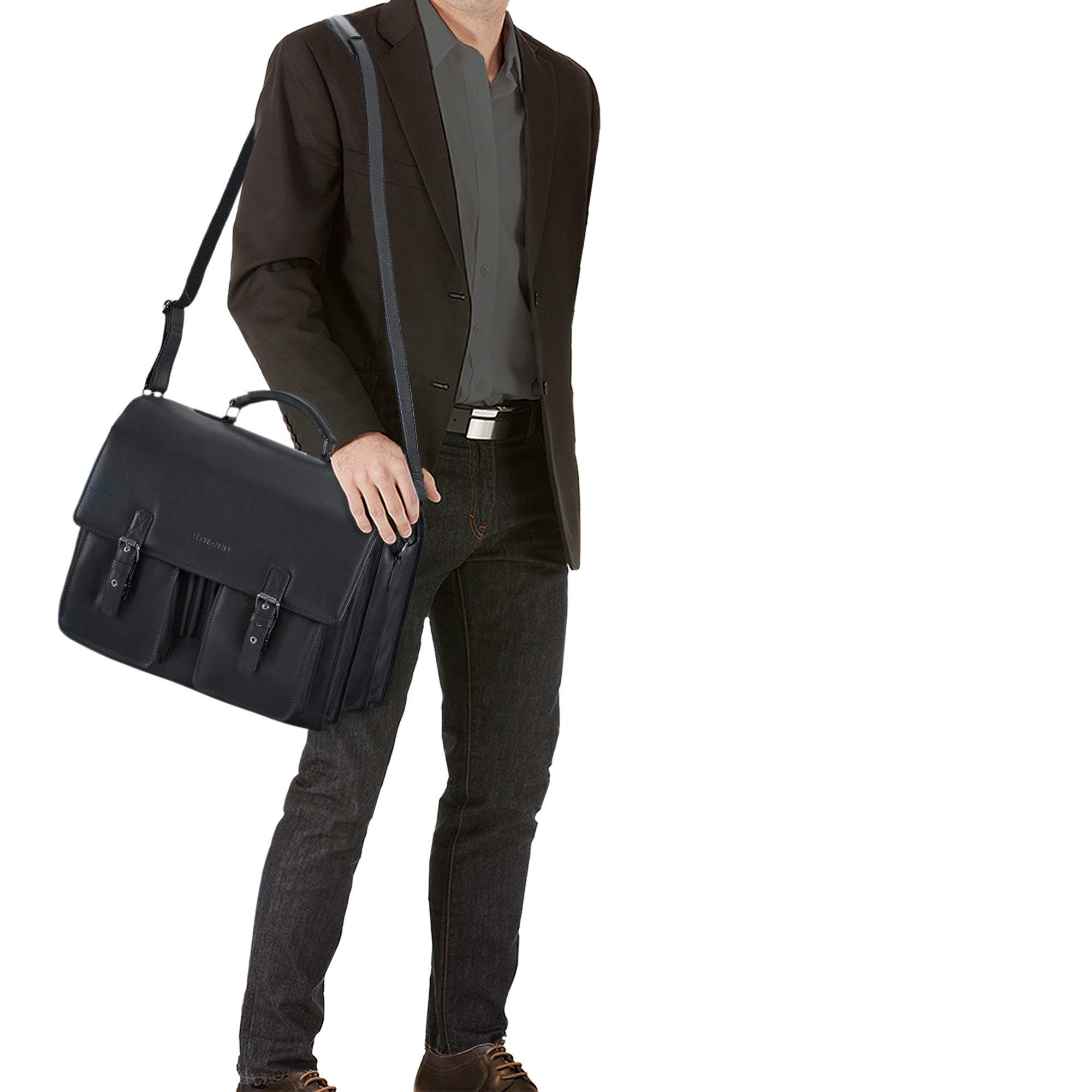 STILORD Aktentasche "Anton" Aktentasche Leder XL günstig online kaufen