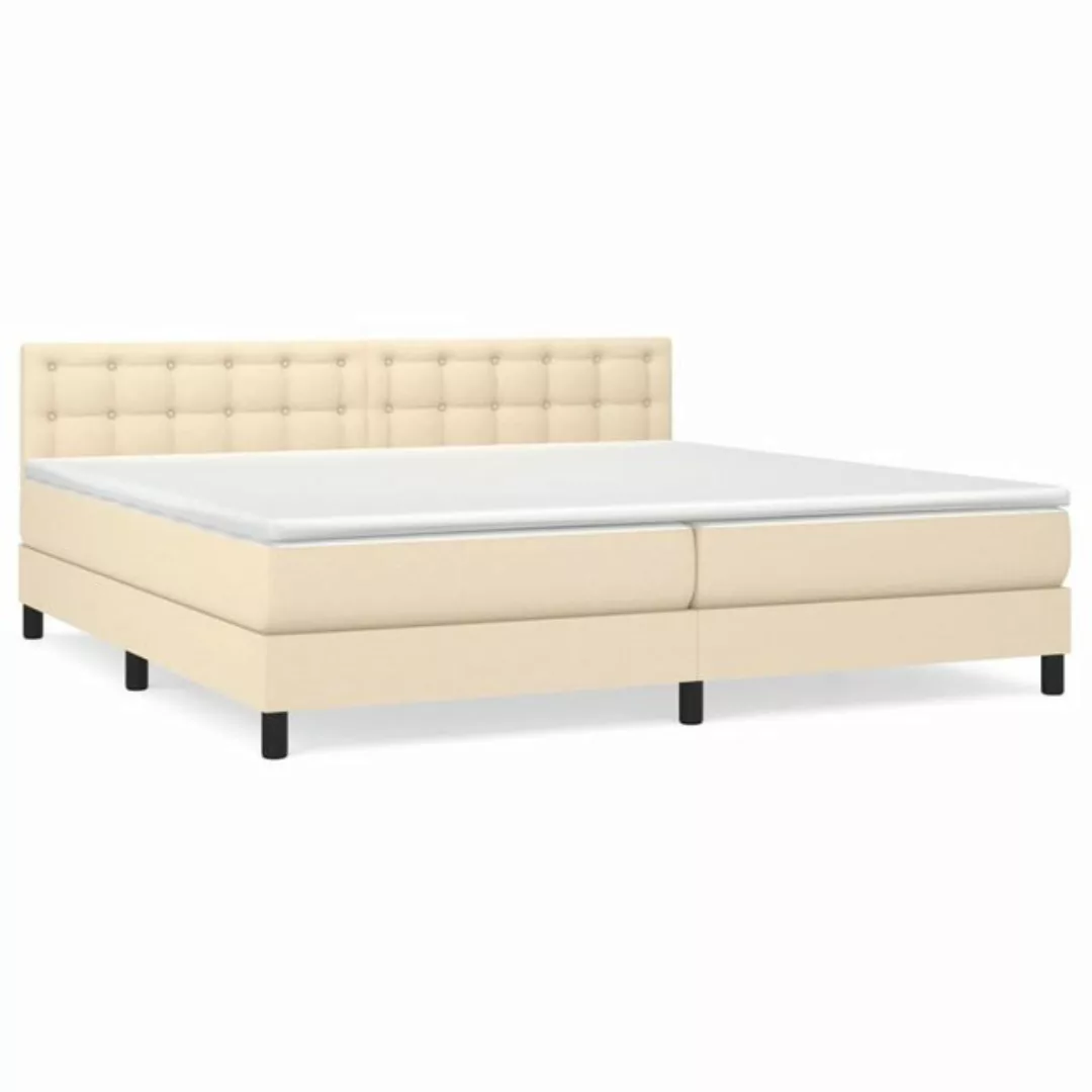 vidaXL Boxspringbett Boxspringbett mit Matratze Blau 200x200 cm Stoff Bett günstig online kaufen