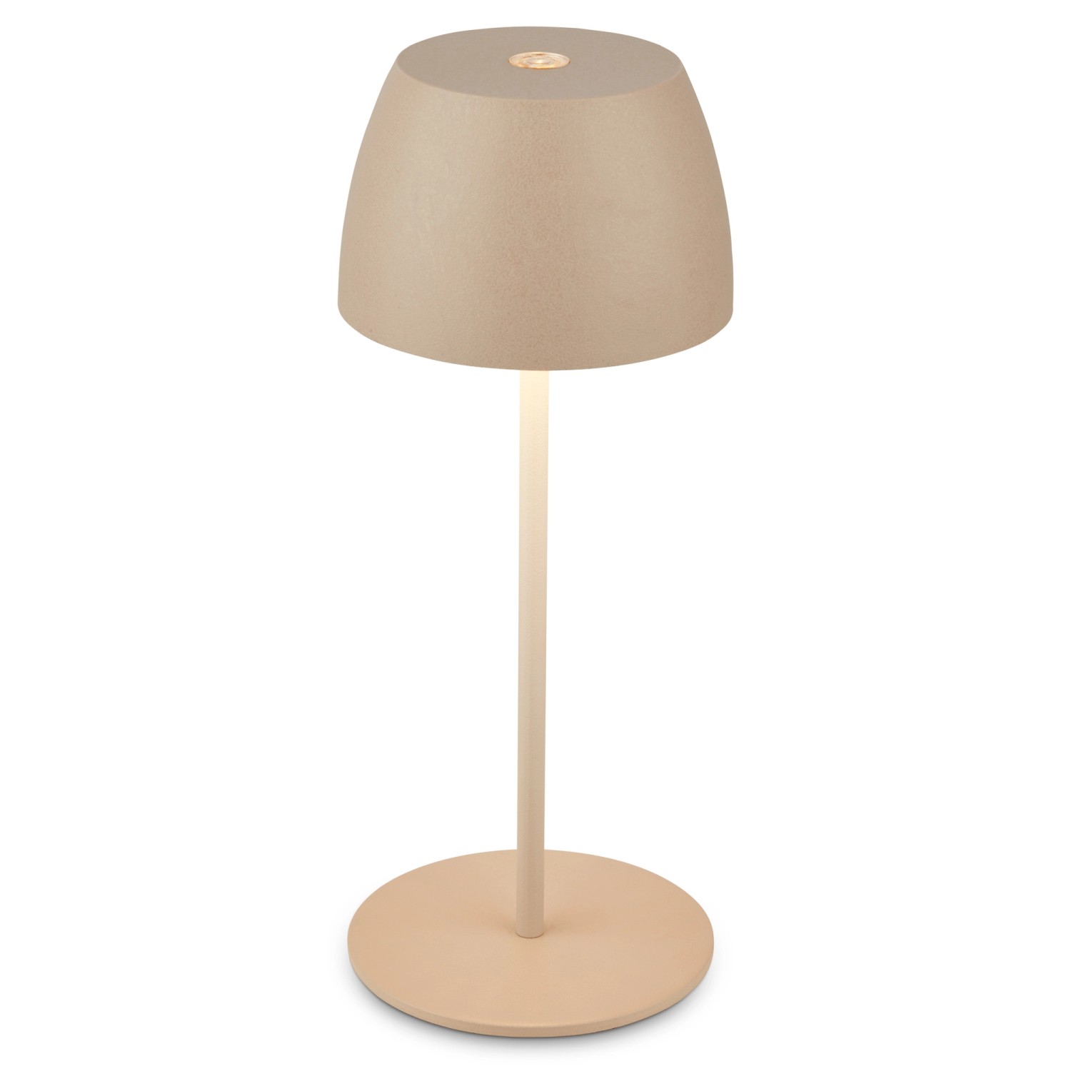 Brilo LED-Akku-Tischleuchte Serina Mini Beige 20 cm x Ø 8 cm günstig online kaufen