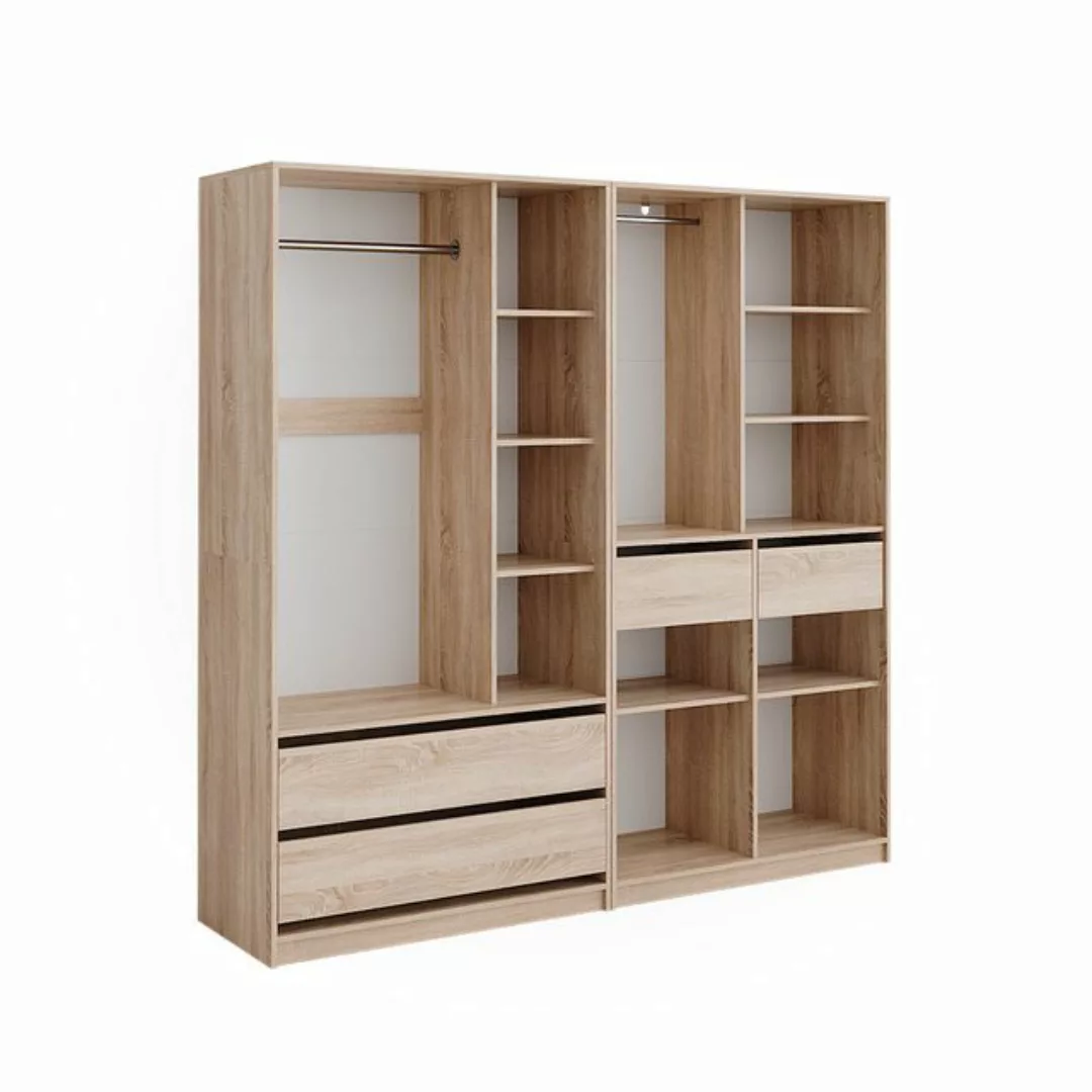 Vicco Kleiderschrank Elmo, Sonoma, 100 x 200 cm 2er Set günstig online kaufen