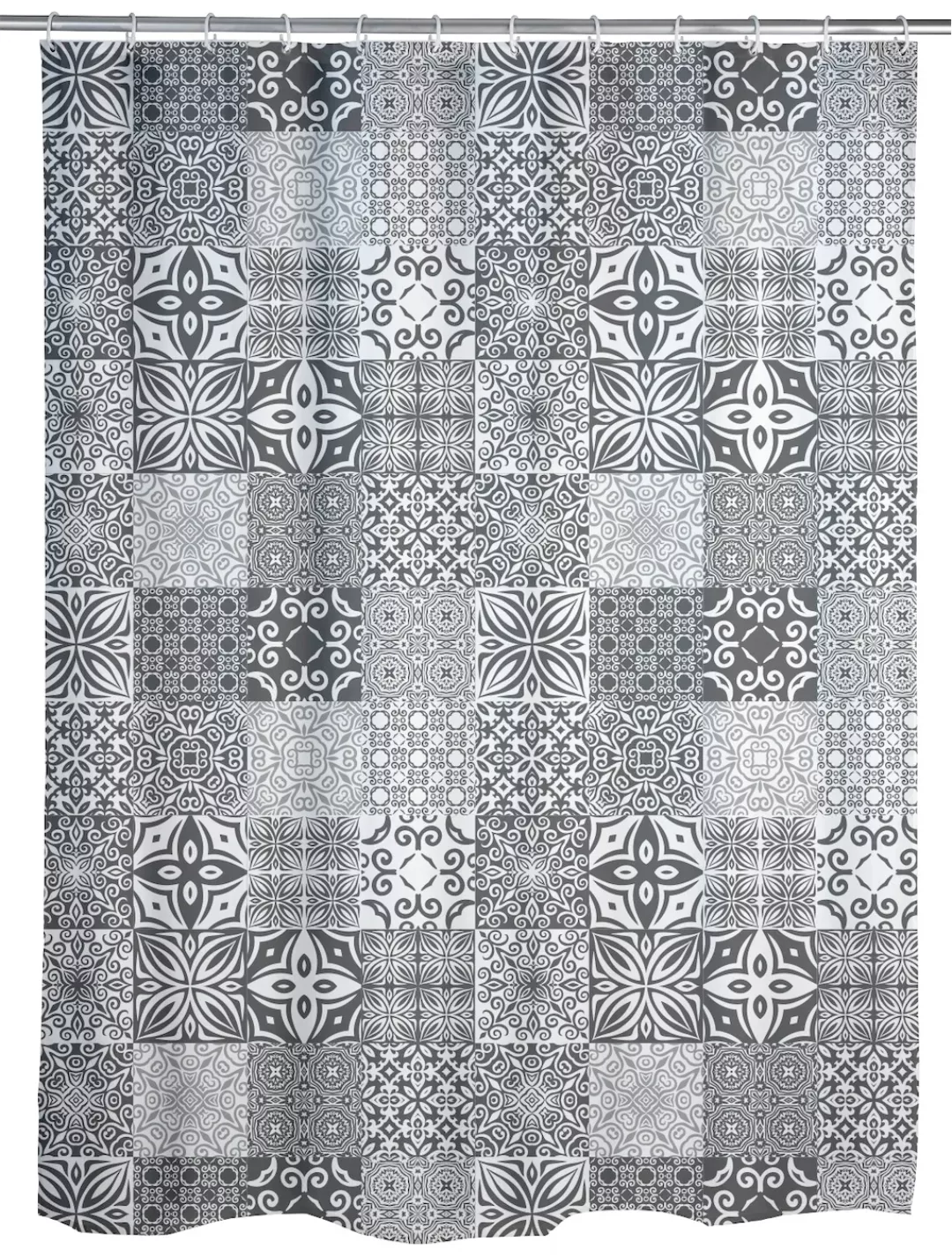 WENKO Duschvorhang Portugal, Textil (Polyester), 180 x 200 cm, waschbar meh günstig online kaufen