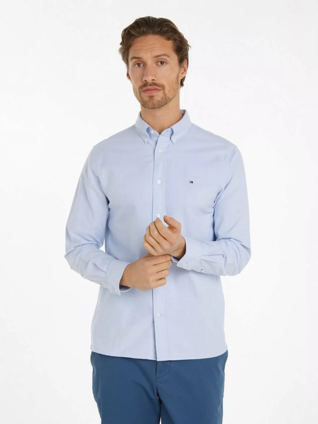 Tommy Hilfiger Langarmhemd SOLID HERITAGE OXFORD RF SHIRT günstig online kaufen