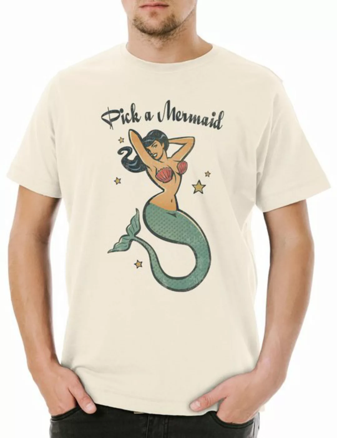 Urban Backwoods Print-Shirt Pick A Mermaid Herren T-Shirt Shirt Meerjungfra günstig online kaufen