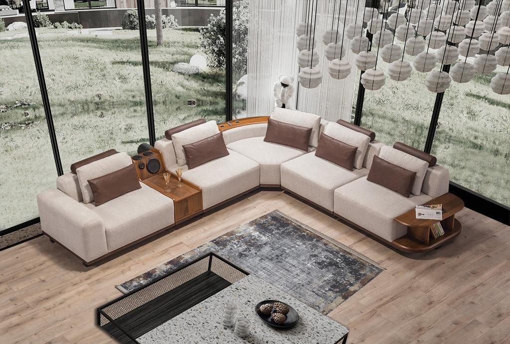 Xlmoebel Ecksofa Neues, stilvolles L-Form Sofa in exklusivem Beige für das günstig online kaufen